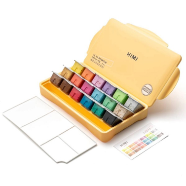 Tinta Guache 30ml C/18 Estojo Amarelo Tst48 Himi